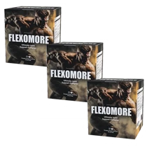 Tre confezioni di Flexomore, il pacchetto standard