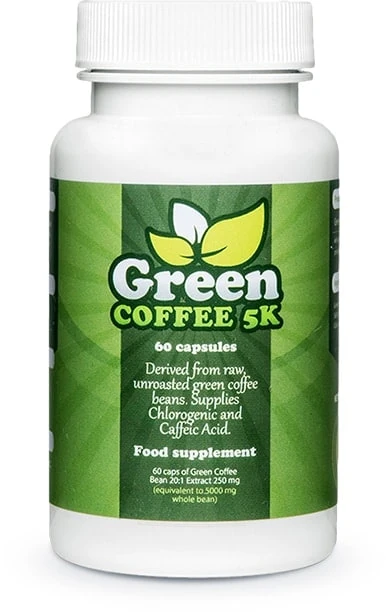 Confezione di Green Coffee 5K con capsule dimagranti