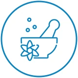 Icona di formula unica per evidenziare la composizione speciale dell'integratore.