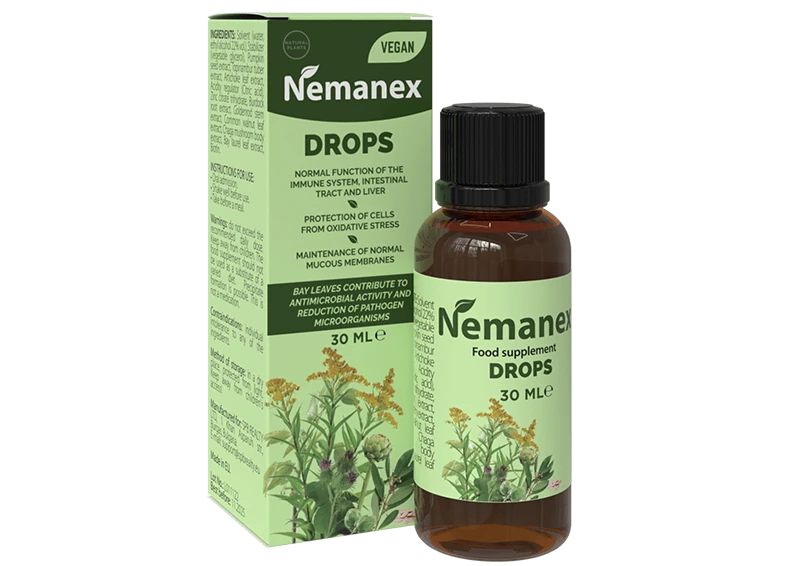 Dettaglio della bottiglia di Nemanex