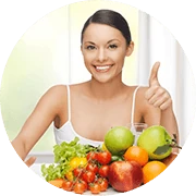 Icona indicante la possibilità di seguire una dieta sana senza grandi sacrifici.