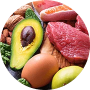 Icona che raffigura il corpo in stato di chetosi nutrizionale.