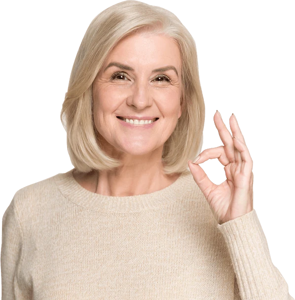 Donna che sorride, simbolo di benessere e salute cardiovascolare